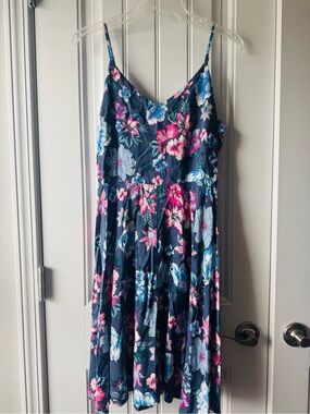 GAP Navy Dress with Pink and Light Blue Floral Print